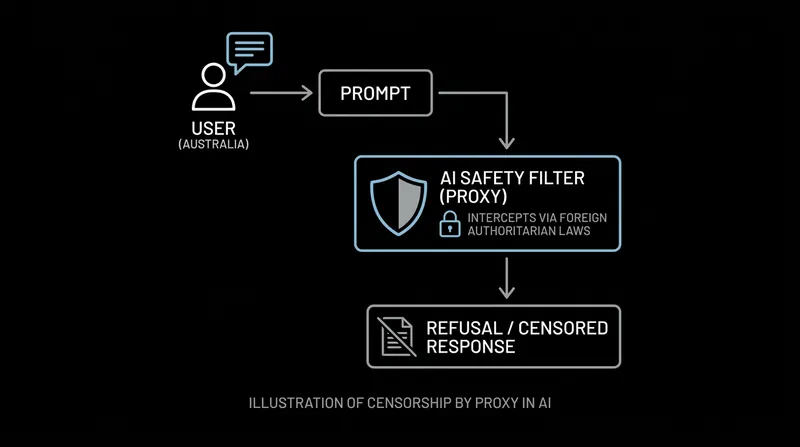 Safety filters designed to comply with local laws often lack geographic nuance, applying restrictions globally.