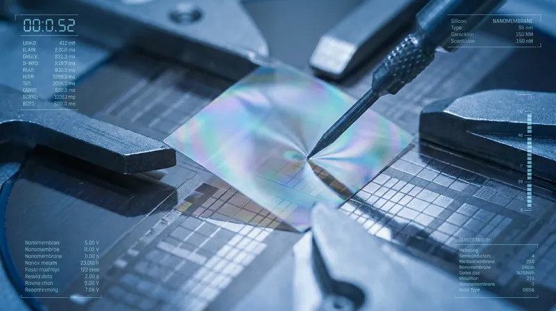Ultrathin silicon nanomembranes, measuring 10 nanometers or less, are laminated onto the receiving wafer.