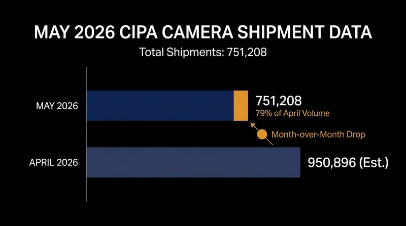 Global camera shipments saw a significant month-over-month contraction in May 2026 across all major categories.