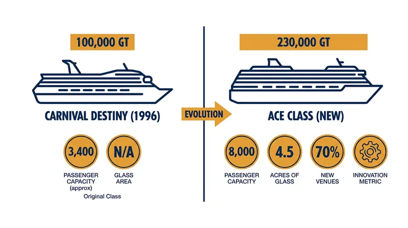 By the numbers: How the new Ace Class scales up the mass-market cruise experience.