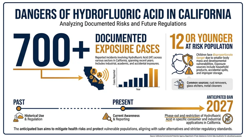 The DTSC cited hundreds of exposure incidents, many involving young children, as the primary driver for the accelerated ban.