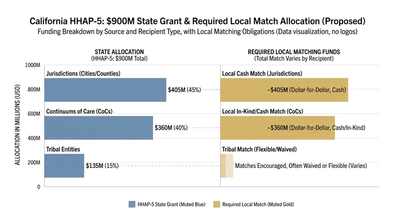 California's HHAP block grants now require significant local revenue matching.