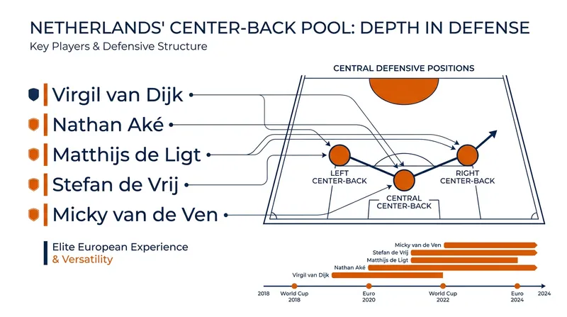The 'Center-Back Factory': The Dutch boast unprecedented depth at the heart of their defense.
