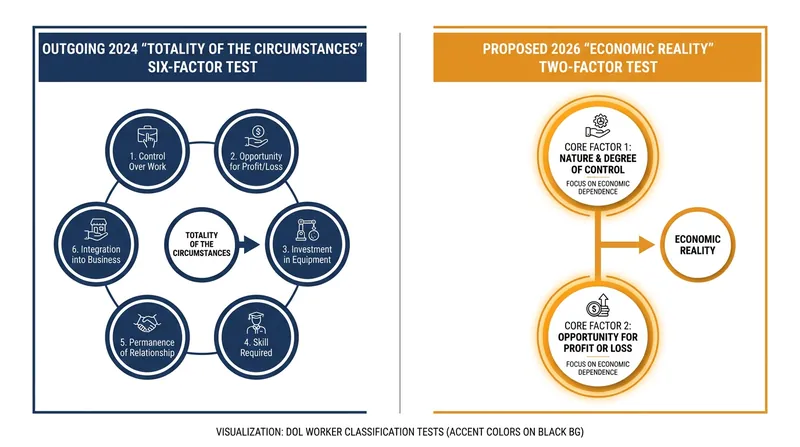 The proposed DOL rule simplifies worker classification by focusing primarily on employer control and the worker's opportunity for profit.
