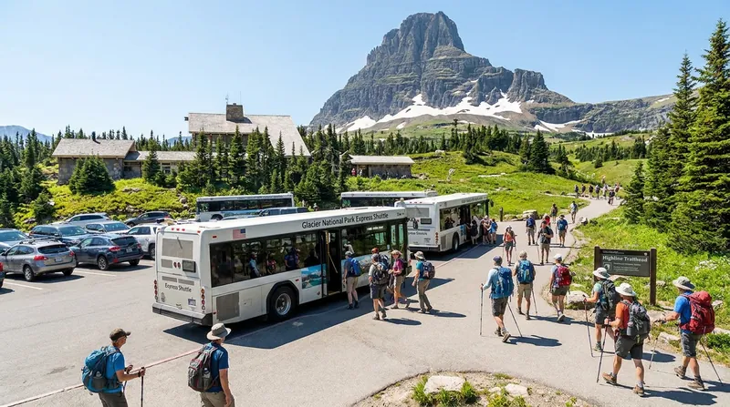 Glacier National Park instituted a strict three-hour parking limit at Logan Pass to encourage vehicle turnover.