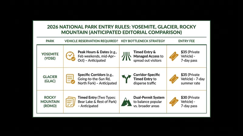 How the three major parks diverge in their 2026 visitor management strategies.
