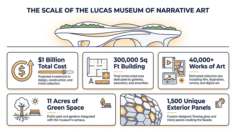 By the numbers: The scale and investment behind the Lucas Museum.