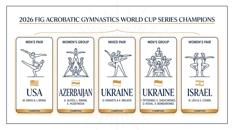 Four nations divided the five overall series titles for the 2026 season.