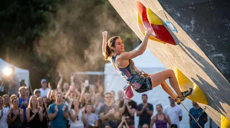France's Naïlé Meignan has surged into third place, utilizing her explosive speed and agility to conquer modern route-setting.