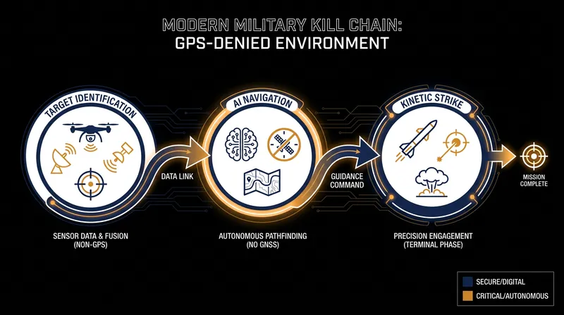 AI operating systems allow drones to complete the kill chain even when traditional navigation signals are jammed.