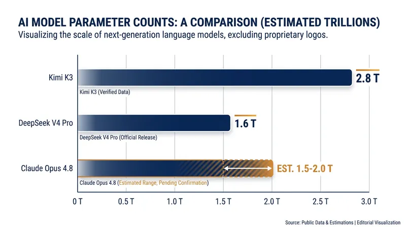 Kimi K3 is the first open-weight model to approach the 3-trillion parameter threshold.