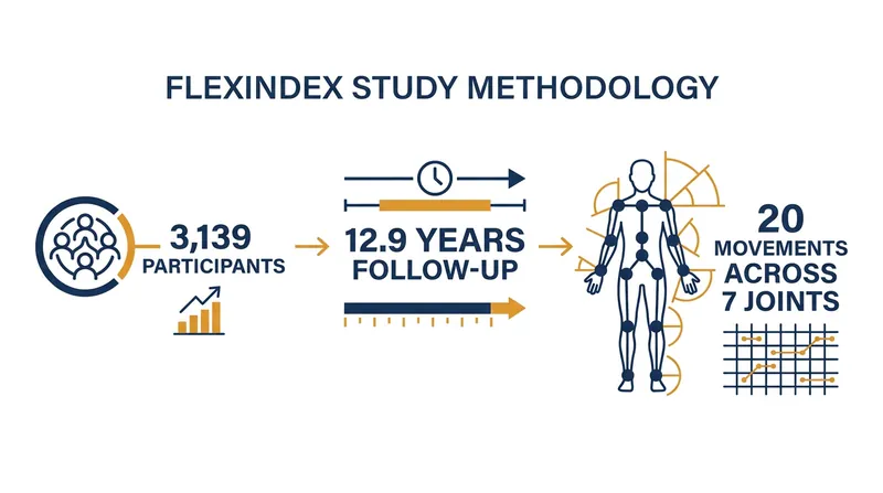The CLINIMEX study tracked over 3,000 adults for more than a decade to measure the impact of flexibility on survival.