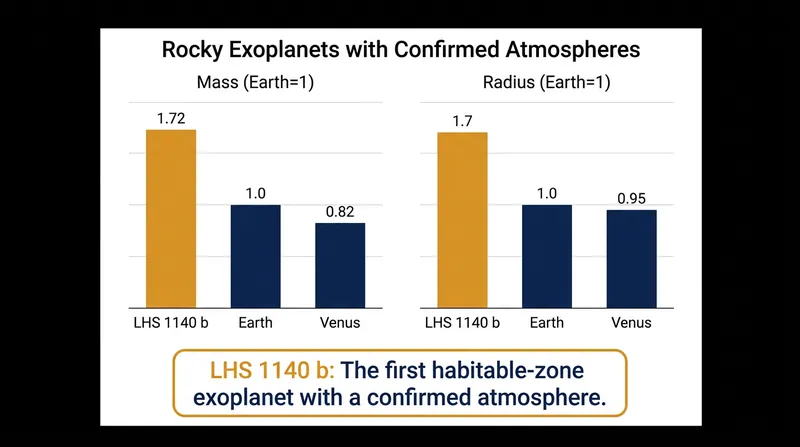 LHS 1140 b is significantly larger than Earth, classifying it as a super-Earth.
