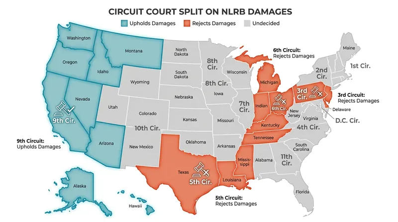 The geographic divide: Employers in the 9th Circuit face broader liability than those in the 3rd, 5th, and 6th Circuits.