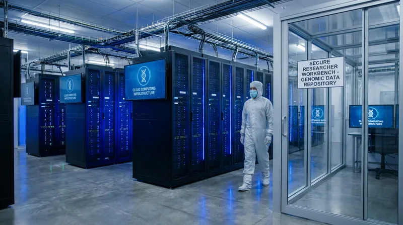 To protect participant privacy, the massive dataset is only accessible through a secure, cloud-based Researcher Workbench.