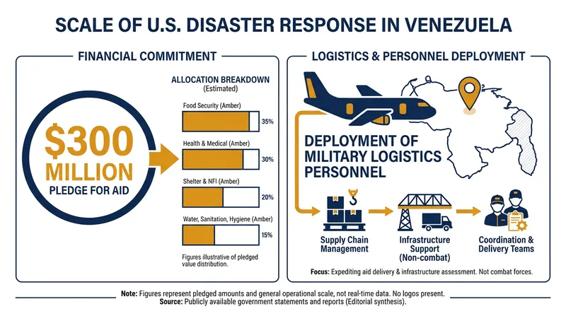 The U.S. response to the Venezuelan earthquake is being described as the largest this century.