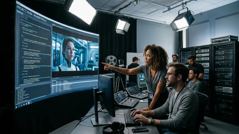 The hybrid production model pairs traditional directors and editors with AI specialists.