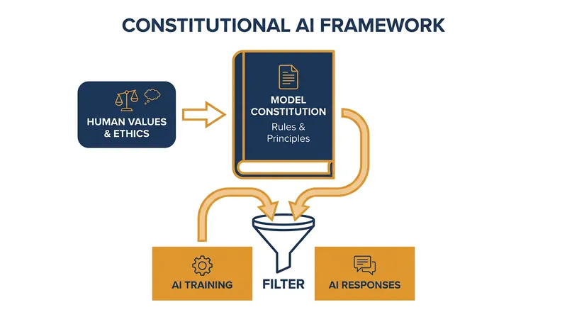 Constitutional AI relies on explicit ethical frameworks to govern how models respond to sensitive or dangerous prompts.