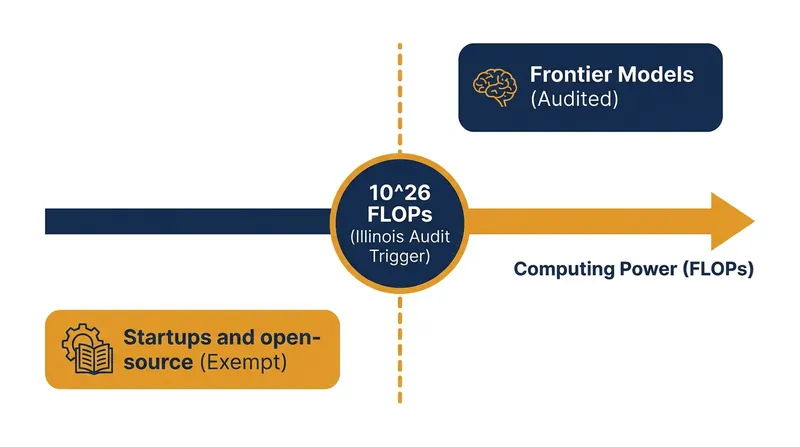The law specifically targets only the most compute-intensive frontier models, exempting smaller developers.