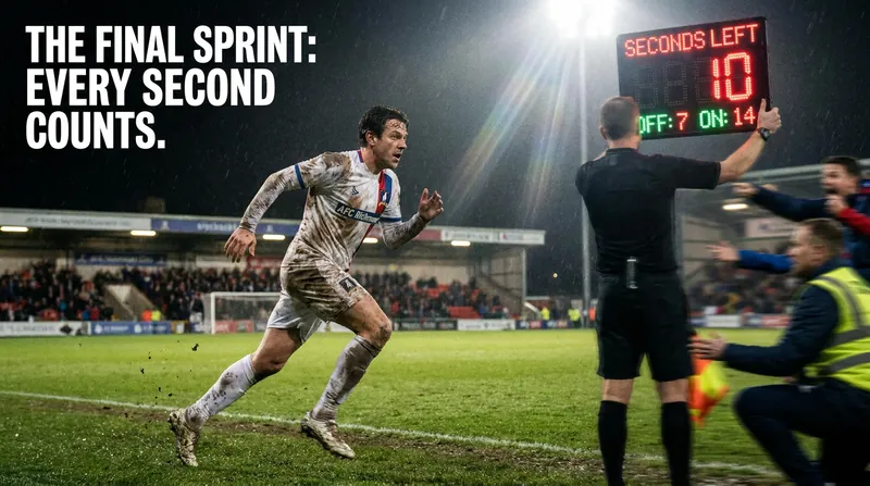 Players now face a strict 10-second limit to exit the pitch, turning substitutions into a frantic sprint.