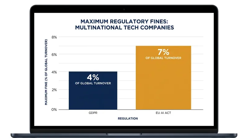The financial penalties for violating the AI Act significantly exceed those of previous European tech regulations like the GDPR.
