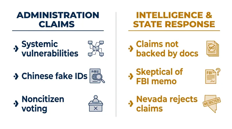 Intelligence officials and state authorities have pushed back against the most aggressive claims made in the address.