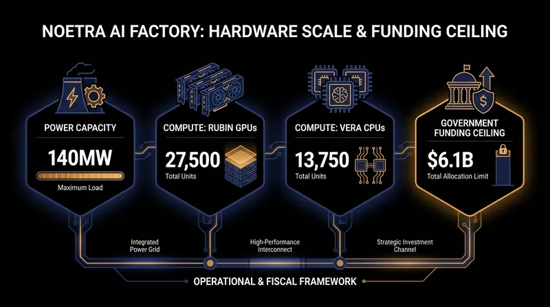 The Noetra AI factory will be one of the largest physical AI supercomputers in the world.