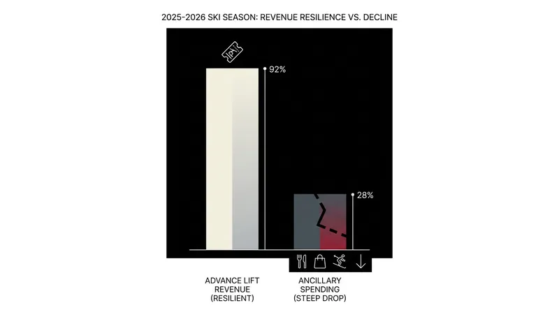 When skiers stay home, ancillary revenues like dining and instruction evaporate.