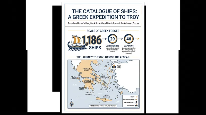 The papyrus fragment contains the 'Catalogue of Ships,' a famous passage detailing the Greek forces that sailed to Troy.