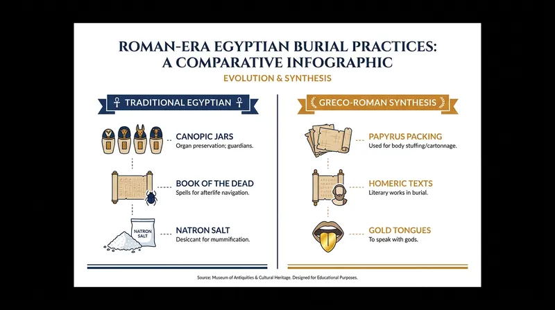 By 400 CE, mummification in Egypt had evolved to incorporate a blend of traditional and Greco-Roman practices.