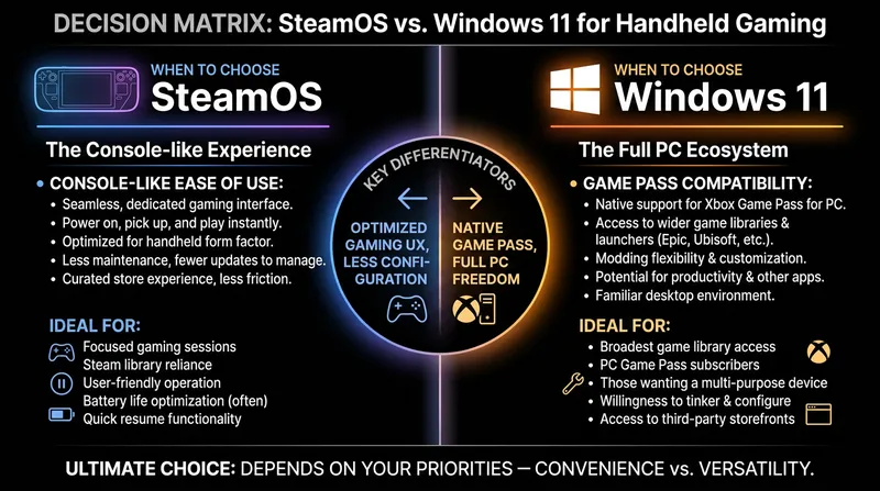 The choice between the two devices ultimately comes down to your tolerance for Windows 11 on a 7-inch screen.