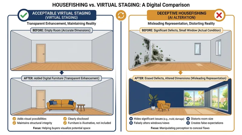 The mandate distinguishes between helpful digital visualization and material misrepresentation.