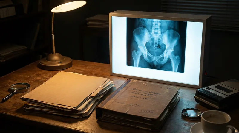 Pavy's project utilizes a mix of medical X-rays, archival documents, and contemporary portraits to build an evidentiary record.