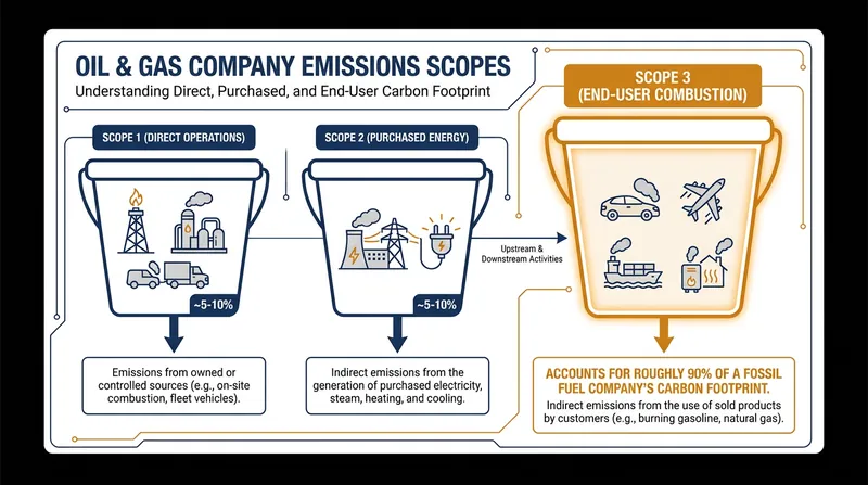 Scope 3 emissions, generated when customers burn sold fuels, make up the vast majority of an oil major's carbon footprint.