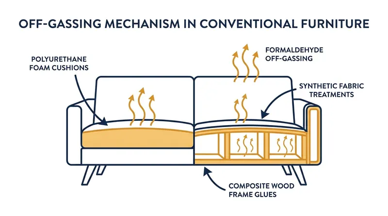 Formaldehyde is commonly used as a binder in synthetic foams, fabric treatments, and composite wood resins.