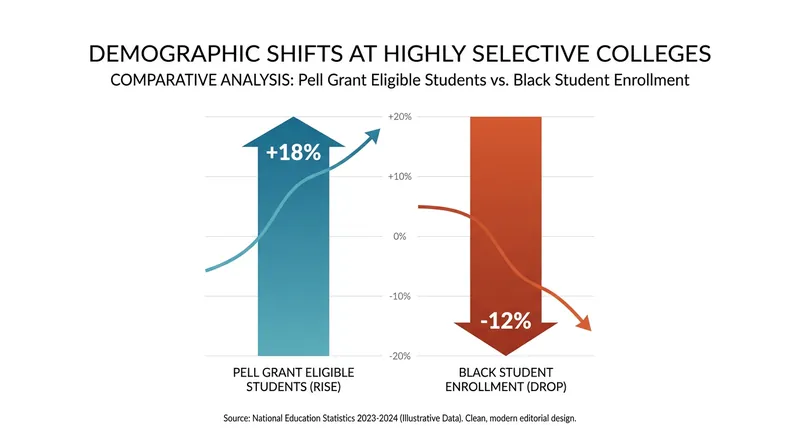While economic diversity is rising at elite institutions, some schools have reported simultaneous drops in Black student enrollment.