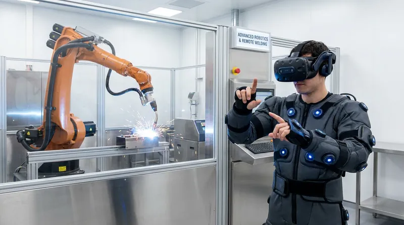 Master welders use teleoperation to train the robots, digitizing decades of industrial expertise.