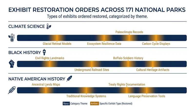 The scope of the federal injunction covers 171 parks and dozens of specific educational assets.