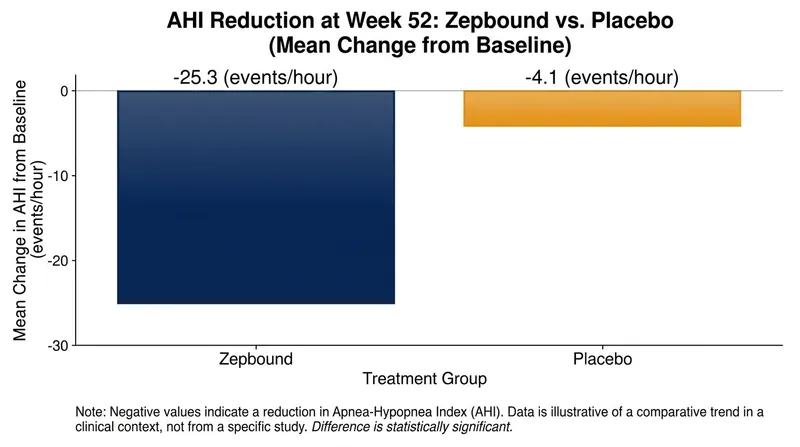 Patients taking Zepbound experienced a dramatic decrease in breathing disruptions compared to those on a placebo.