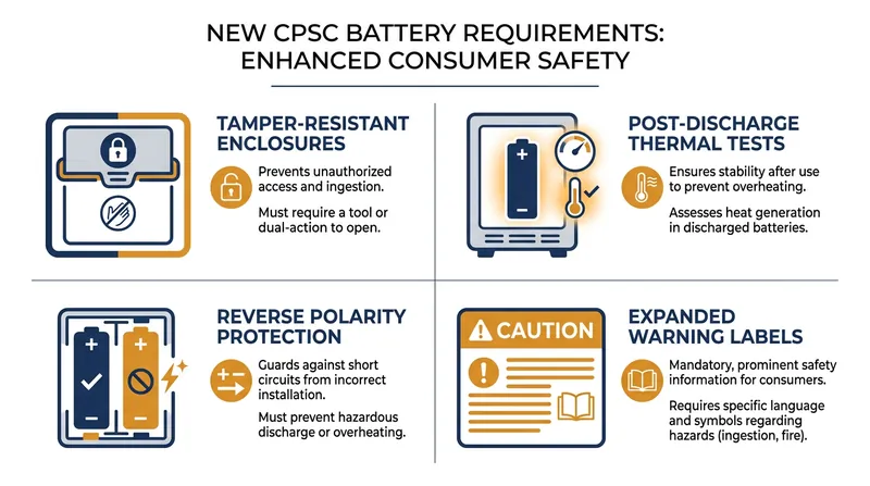 The CPSC proposal builds on existing UL standards with four key modifications.
