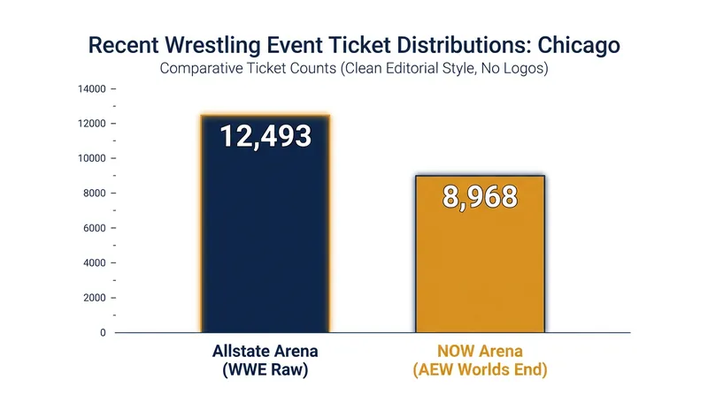 Recent attendance figures highlight the capacity differences between the two Chicago-area arenas.