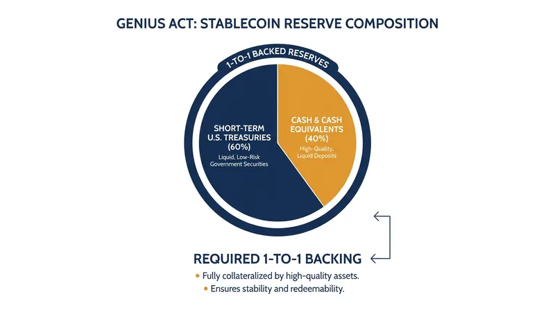 The new framework mandates that stablecoins be backed entirely by highly liquid, dollar-equivalent assets.