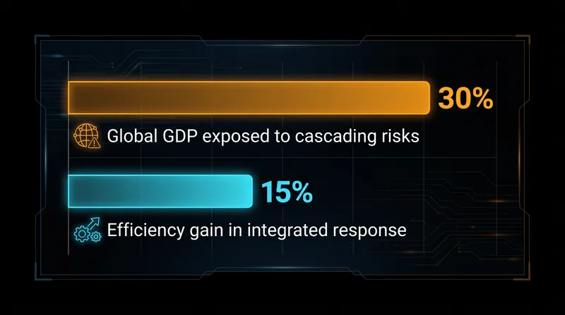 Economic exposure to cascading shocks heavily outweighs isolated risks.