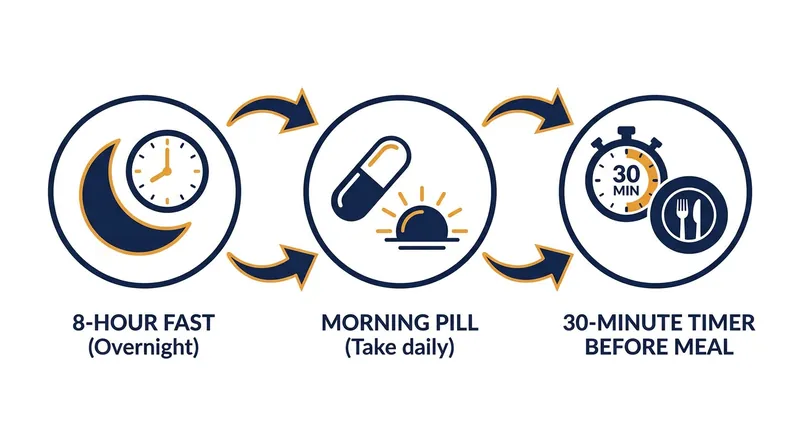 The strict daily regimen required for the peptide drug to absorb properly.