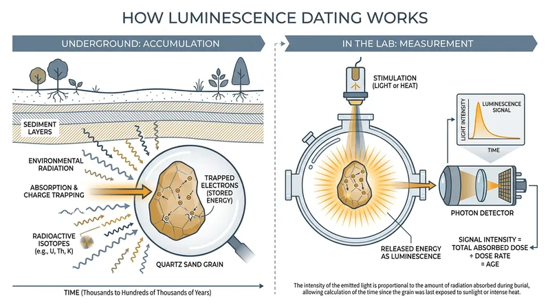 Luminescence dating allowed researchers to determine exactly when the sand surrounding the logs was last exposed to sunlight.