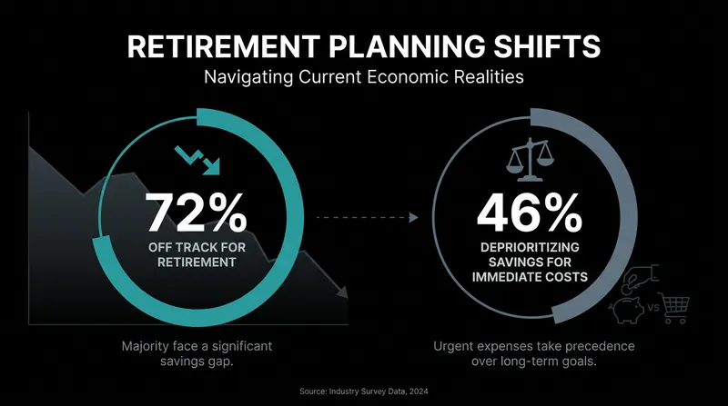 Immediate financial pressures are forcing many workers to pause their long-term retirement planning.