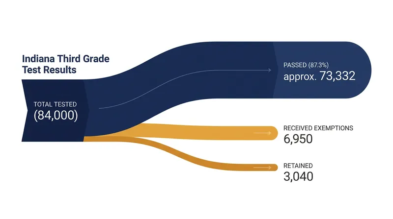 How Indiana's 84,000 third graders performed under the new literacy mandate.