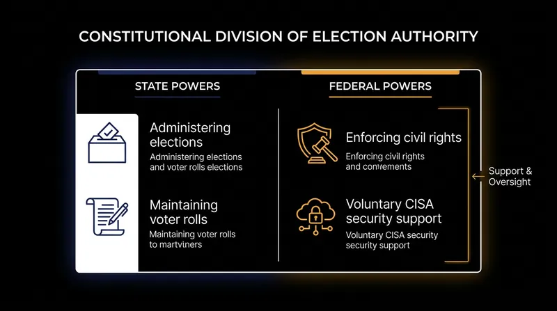 Under the U.S. Constitution, the administration of elections is explicitly delegated to the states.