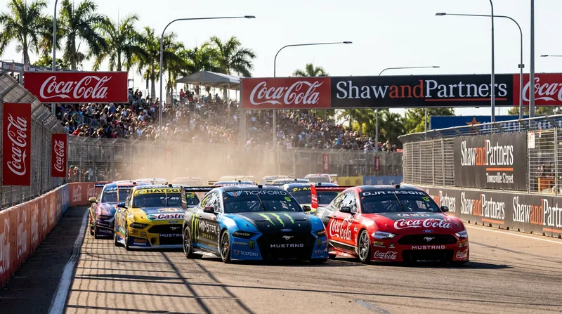 Ford Mustangs swept all three race victories at the NTI Townsville 500.