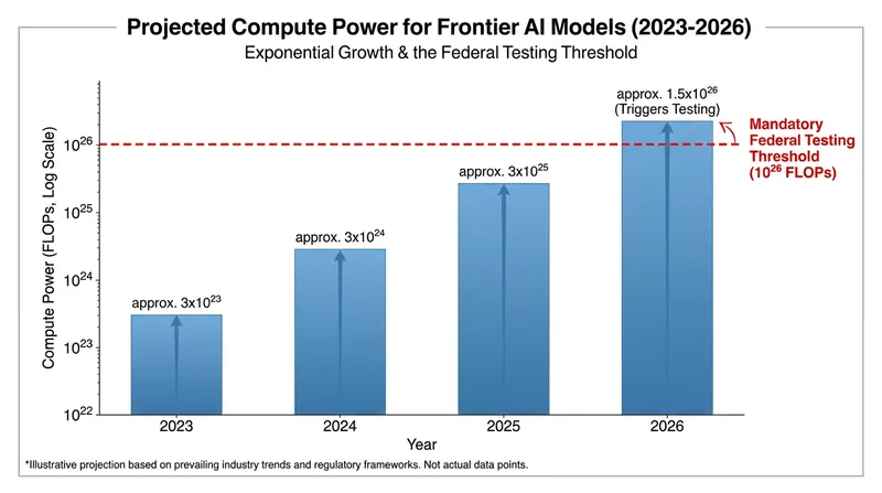 Models trained above the federal compute threshold are now subject to mandatory safety audits.